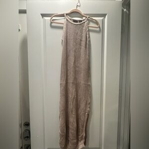 Tahari Beige Knit Beach Dress Cover up